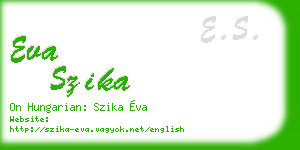 eva szika business card